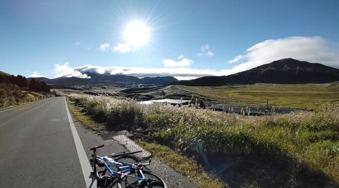 阿蘇観光-阿蘇サイクリング119.13km-ネットカフェ-草枕（金峰山）-夏目漱石 内坪井旧居-ラーメン黒亭